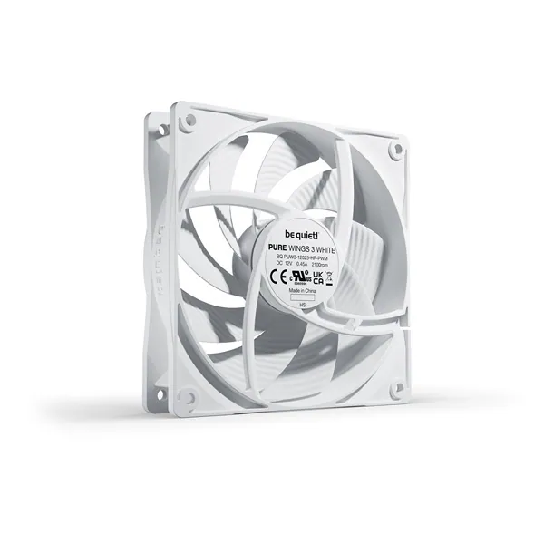Be Quiet! Cooler 12cm - PURE WINGS 3 White 120mm PWM high-speed (2100rpm, 30,9dB, fehér) – 2. kép