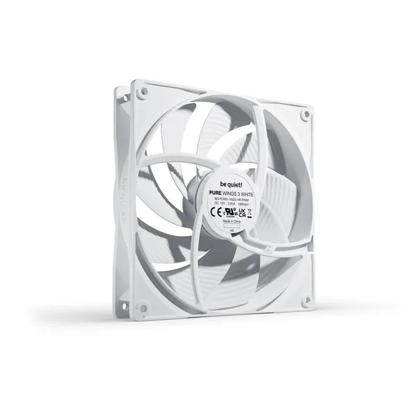 Be Quiet! Cooler 14cm - PURE WINGS 3 White 140mm PWM high-speed (1800rpm, 30,5dB, fehér) – 2. kép