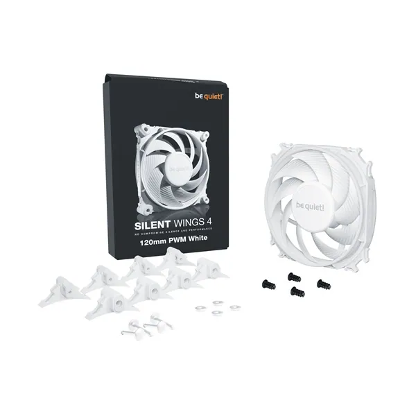 Be Quiet! Cooler 12cm - SILENT WINGS 4 White 120mm PWM (1600rpm, 18,9dB, fehér) – 4. kép