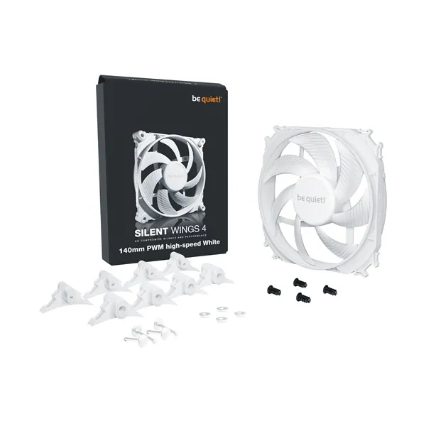 Be Quiet! Cooler 14cm - SILENT WINGS 4 White 140mm PWM high-speed (1900rpm, 29,3dB, fehér) – 4. kép