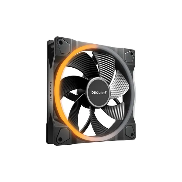 Be Quiet! Cooler 14cm - LIGHT WINGS 140mm PWM Reverse Black (RGB, 1300rpm, 25,5dB, fekete)