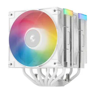 DeepCool CPU Cooler - AG620 WH ARGB V2 (29,4 dB; max, 115,32 m3/h; 4pin csatlakozó, 6 db heatpipe, 12cm, PWM, fehér) – 2. kép
