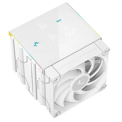 DeepCool CPU Cooler - AK620 DIGITAL PRO WH (25 dB; max, 103,45 m3/h; 4pin csatlakozó, 6 db heatpipe, 2x12cm, PWM, fehér) – 2. kép