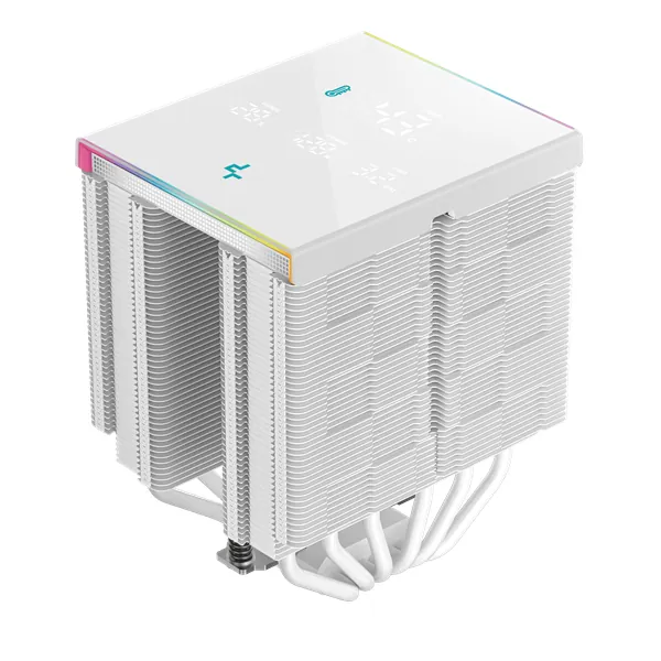 DeepCool CPU Cooler - AK620 DIGITAL PRO WH (25 dB; max, 103,45 m3/h; 4pin csatlakozó, 6 db heatpipe, 2x12cm, PWM, fehér) – 6. kép