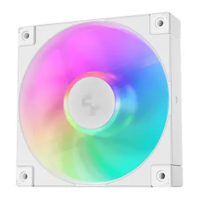 DeepCool Cooler 12cm - FD12 ARGB WH (27,6dB; max. 109,07 m3/h; 3pin csatlakozó; hydro bearing, ház hűtésre, PWM, fehér)