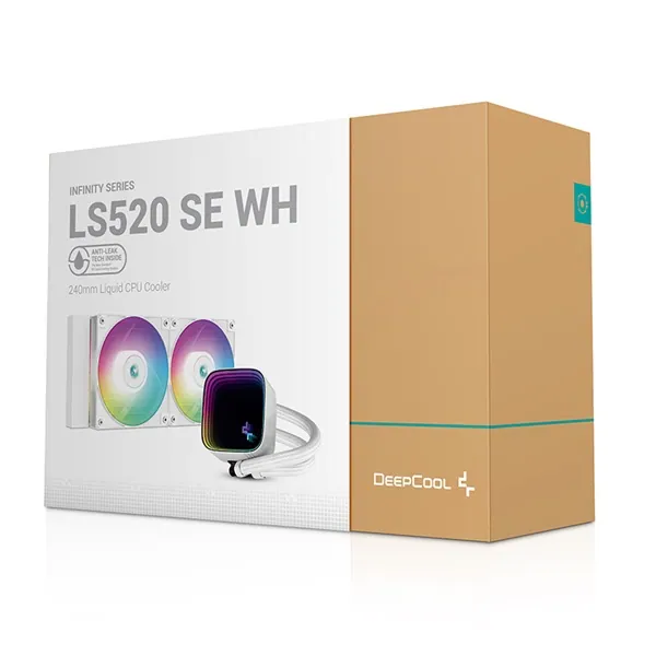 DeepCool CPU Water Cooler - LS520 SE WH (max 19dB; max. 103,38 m3/h; 2x12cm, A-RGB LED, fehér) – 6. kép