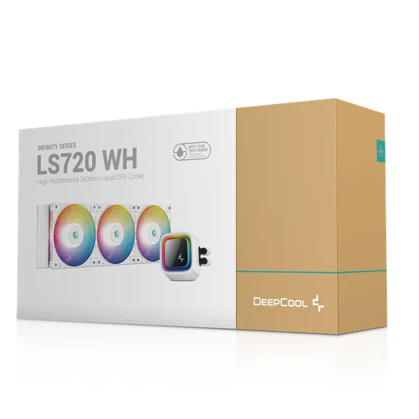 DeepCool CPU Water Cooler - LS720 WH (max 19dB; max. 145,86 m3/h; 3x12cm, A-RGB LED, fehér) – 7. kép