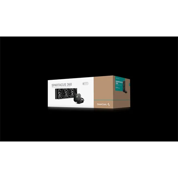 DeepCool CPU Water Cooler - SPARTACUS 360 (32,23dBmax;. 135,73 m3/h; 3x12cm, LED kijelző, fekete) – 6. kép