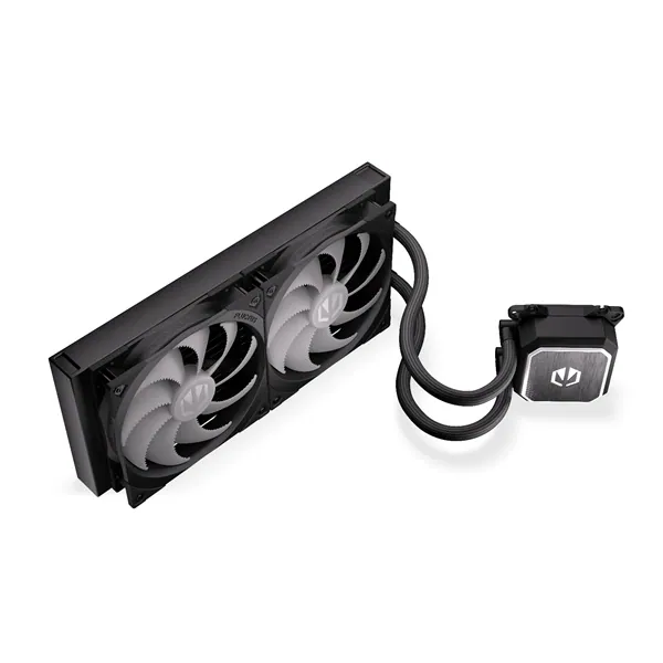Endorfy CPU Water Cooler - Navis F280 ARGB (vízhűtés, Fluctus 2x140 PWM ARGB, AIO, fekete) – 3. kép
