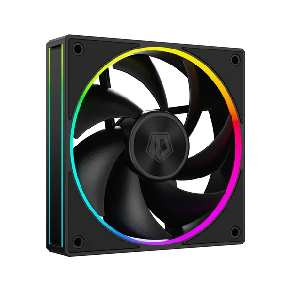 ID-Cooling Cooler 12cm - AF-127-ARGB-K (29,9dB, max. 132,52 m3/h, 4pin, PWM, 12cm, ARGB LED, fekete) – 2. kép