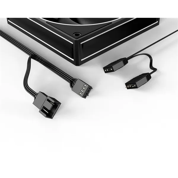 ID-Cooling Cooler 12cm - AF-127-ARGB-K (29,9dB, max. 132,52 m3/h, 4pin, PWM, 12cm, ARGB LED, fekete) – 6. kép