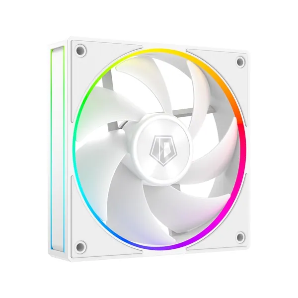 ID-Cooling Cooler 12cm - AF-127-ARGB-W (29,9dB, max. 132,52 m3/h, 4pin, PWM, 12cm, ARGB LED, fehér) – 2. kép