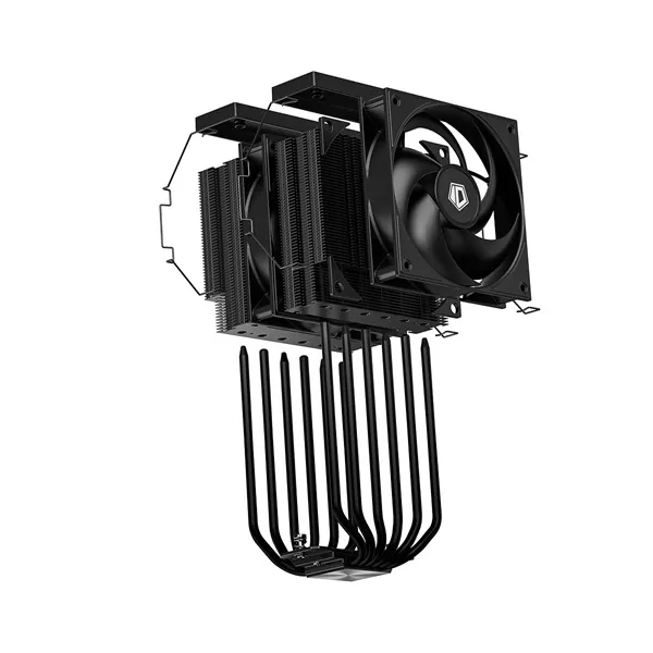 ID-Cooling CPU Cooler - FROZN A620 PRO XE BLACK (27,2dB; max 98,54 m3/h; 4Pin csatlakozó, 6 db heatpipe, 2x12cm) – 7. kép