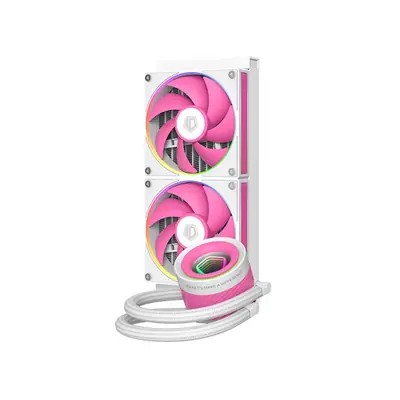 ID-Cooling CPU Water Cooler - FX240 INF PINK (29.9dB; max. 132,52 m3/h; 2x12cm, A-RGB, rózsaszín)