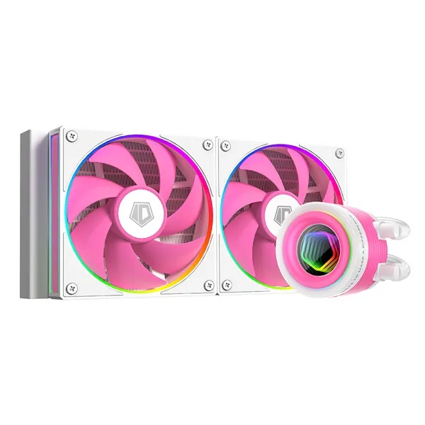 ID-Cooling CPU Water Cooler - FX240 INF PINK (29.9dB; max. 132,52 m3/h; 2x12cm, A-RGB, rózsaszín) – 2. kép