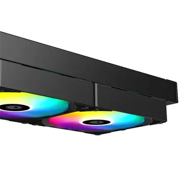 ID-Cooling CPU Water Cooler - FX240 TD (25dB; max. 98,54 m3/h; 2x12cm, A-RGB LED, fekete) – 2. kép