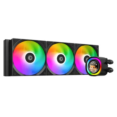 ID-Cooling CPU Water Cooler - FX360 LCD (27.2dB; max.98,54 m3/h; 3x12cm, A-RGB, fekete) – 2. kép