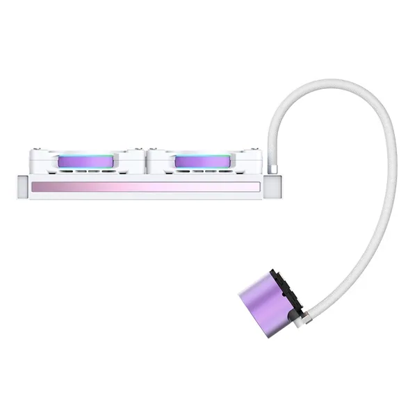 ID-Cooling CPU Water Cooler - PINKFLOW 240 DIAMOND PURPLE (16,3-33,5dB; max. 93,78 m3/h; 2x12cm) – 2. kép