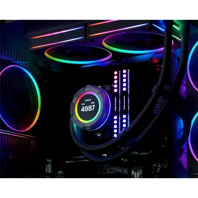ID-Cooling CPU Water Cooler - Space SL240 WHITE (13.8-30.5dB; max. 132,52 m3/h; 2x12cm, A-RGB LED, fehér) – 2. kép