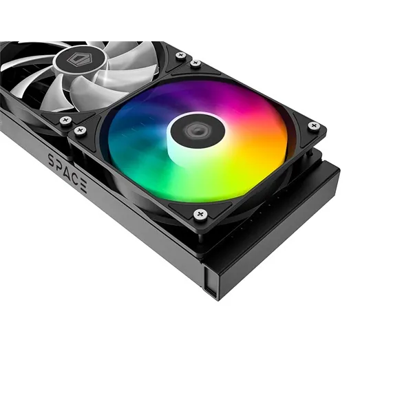 ID-Cooling CPU Water Cooler - Space SL240 XE (25dB; max. 129,39 m3/h; 2x12cm, A-RGB LED, fekete) – 4. kép