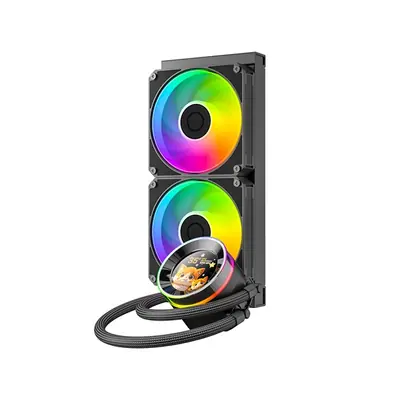 ID-Cooling CPU Water Cooler - Space SL240 V2 (25dB; max. 135,41 m3/h; 2x12cm, A-RGB LED, fekete) – 2. kép