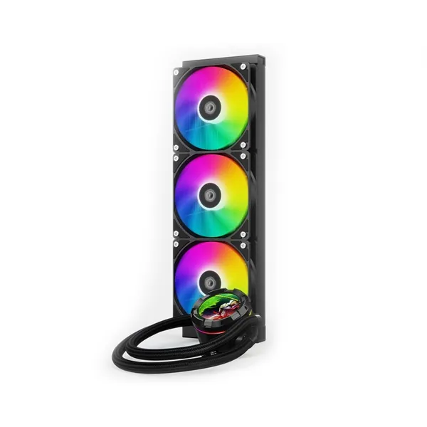 ID-Cooling CPU Water Cooler - Space SL360 XE (35,2dB; max. 129,39 m3/h; 3x12cm, A-RGB LED, fekete) – 2. kép