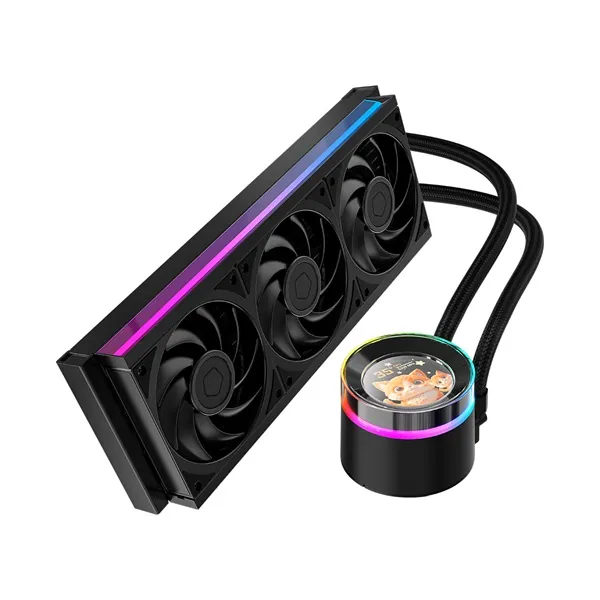 ID-Cooling CPU Water Cooler - Space SL360 V2 PLUS (25dB; max. 150,78 m3/h; 3x12cm, A-RGB LED, fekete) – 2. kép