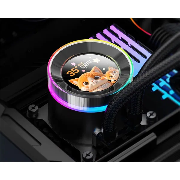 ID-Cooling CPU Water Cooler - Space SL360 V2 PLUS (25dB; max. 150,78 m3/h; 3x12cm, A-RGB LED, fekete) – 7. kép