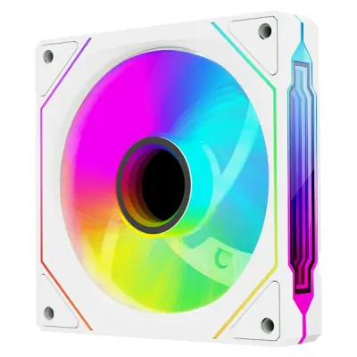 Rampage Cooler 12cm - 7C-120B (max 21,2 dBA, 65,41 m3/h, ház hűtésre, A-RGB LED, fehér) – 2. kép