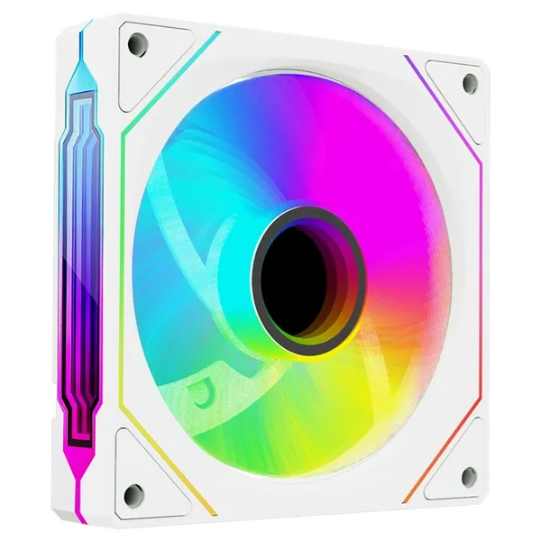 Rampage Cooler 12cm - 7C-120BR (max 21,2 dBA, Reverse, 65,41 m3/h, ház hűtésre, A-RGB LED, fehér)