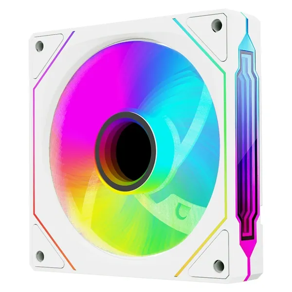 Rampage Cooler 12cm - 7C-120BR (max 21,2 dBA, Reverse, 65,41 m3/h, ház hűtésre, A-RGB LED, fehér) – 3. kép