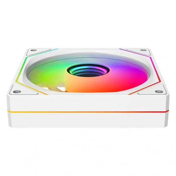 Rampage Cooler 12cm - 7C-120BR (max 21,2 dBA, Reverse, 65,41 m3/h, ház hűtésre, A-RGB LED, fehér) – 4. kép