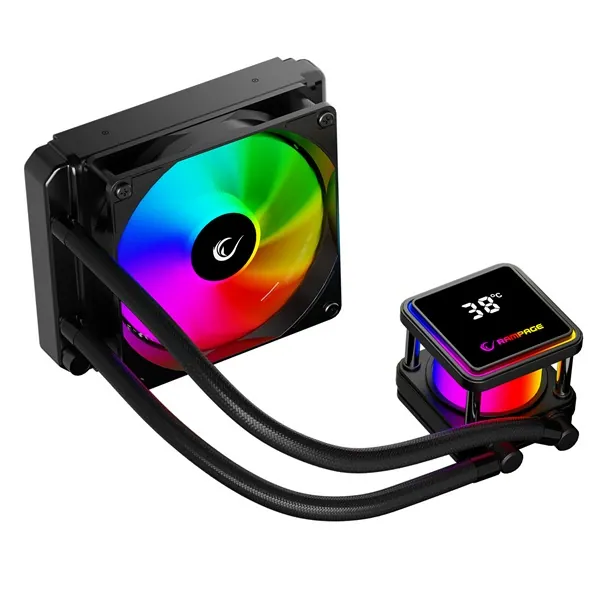 Rampage CPU Water Cooler - INFINITE V120 (Mágneses kijelző, 36,9dB max., 98,54 m3/h; 12cm, A-RGB LED, fekete) – 4. kép