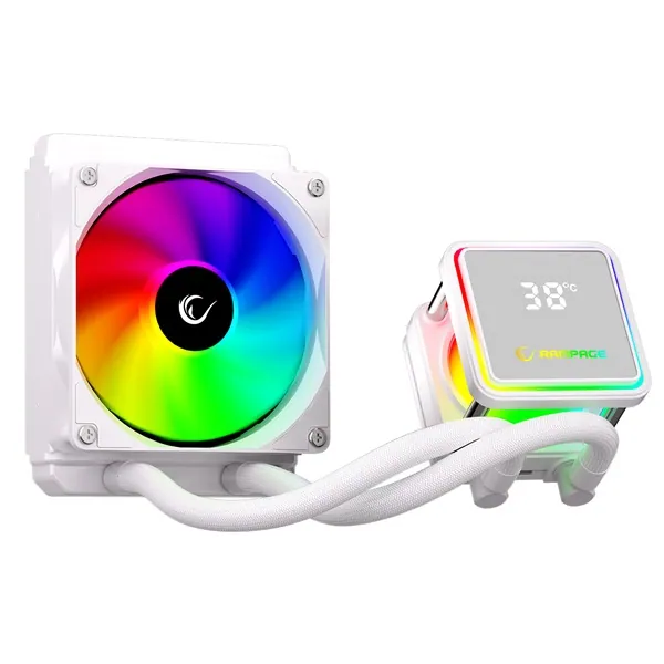 Rampage CPU Water Cooler - INFINITE V120 (Mágneses kijelző, 36,9dB max., 98,54 m3/h; 12cm, A-RGB LED, fehér) – 7. kép