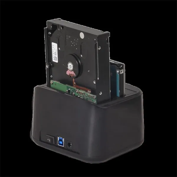 Advance HDD/SSD Dokkoló - DUALDOCK CLONE 2.5" / 3.5" (USB-A3.0 to 2xSATA, fekete) – 3. kép