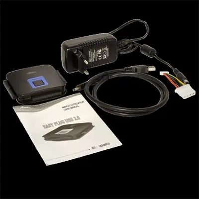 Advance HDD/SSD Dokkoló - EASYPLUG 2.5" / 3.5" (USB-A3.0 to SATA/IDE, fekete) – 2. kép