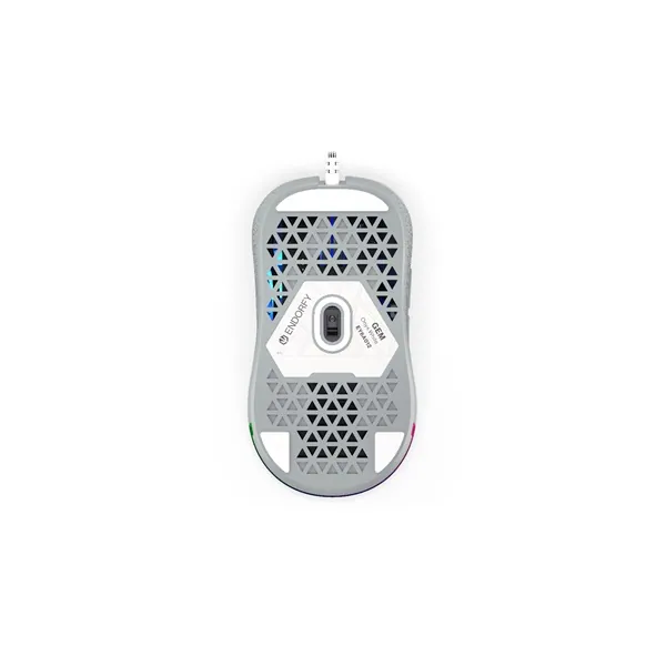 Endorfy Egér - GEM Onyx (8000 DPI, ARGB, PixArt chip, optikai, 1,8m, fehér) – 5. kép