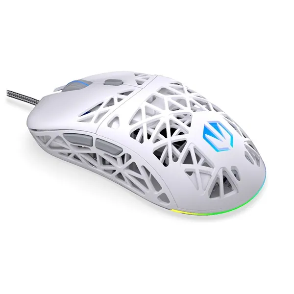 Endorfy Egér - LIV Onyx White (Honeycomb, 8000 DPI, ARGB, PixArt PAW3311, optikai, 1,8m, fehér) – 3. kép