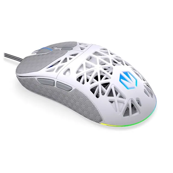 Endorfy Egér - LIV Onyx White (Honeycomb, 8000 DPI, ARGB, PixArt PAW3311, optikai, 1,8m, fehér) – 4. kép