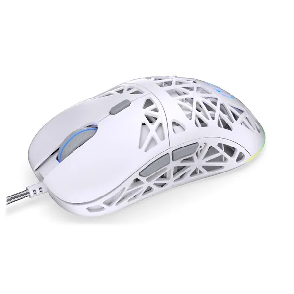 Endorfy Egér - LIV Onyx White (Honeycomb, 8000 DPI, ARGB, PixArt PAW3311, optikai, 1,8m, fehér) – 5. kép