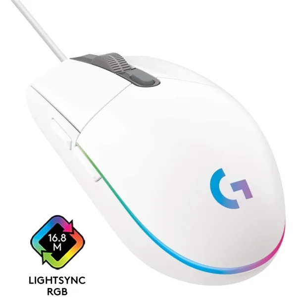 Logitech G203 LightSync Gaming mouse White