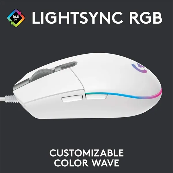 Logitech G203 LightSync Gaming mouse White – 4. kép