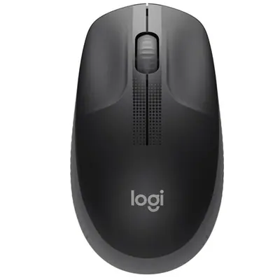 Logitech Egér - M190 (Vezeték nélküli, teljes méretű, Optikai, USB, fekete)
