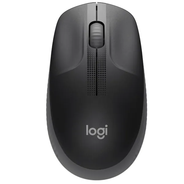 Logitech Egér - M190 (Vezeték nélküli, teljes méretű, Optikai, USB, fekete)