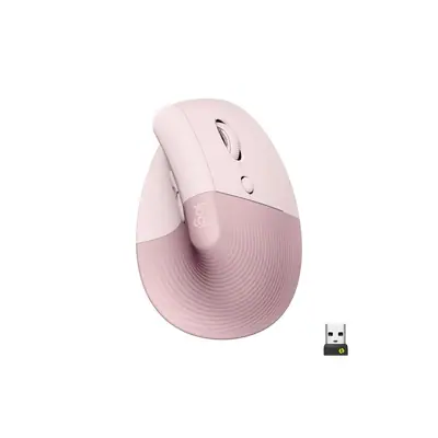 Logitech Egér - Lift (Vezeték nélküli, Optikai, 6 gomb, 4000 DPI, USB, rózsaszín, Bluetooth)