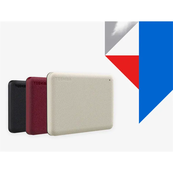 Toshiba Külső HDD 2.5" - 2TB Canvio Advance Red (USB3.0, piros)