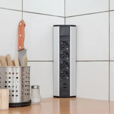 Delight Hálózati Elosztó 4DIN 1,5m Aluminium