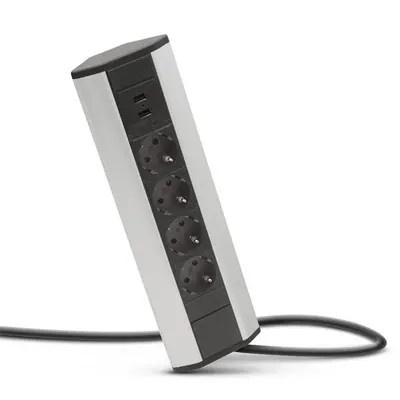 Delight Hálózati Elosztó 4DIN 1,5m Aluminium – 2. kép