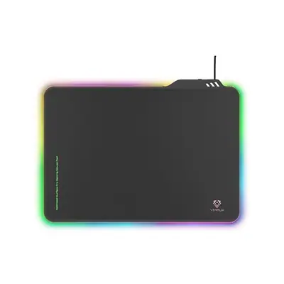 Vertux Egérpad - FLUXPAD (csúszásmentes, vízálló, RGB LED, fekete)