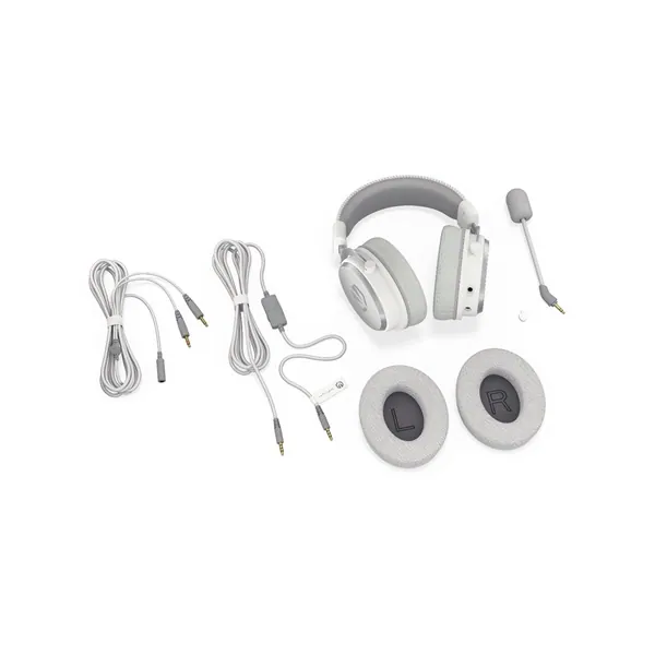 Endorfy Fejhallgató - VIRO Onyx (headset, multiplatform, mikrofon, 3,5mm jack, 53mm driver, 2,7m, fehér) – 5. kép